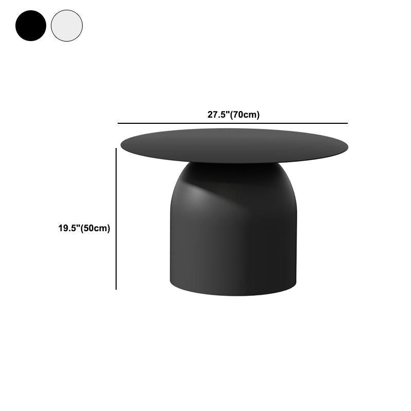 Mid-Century Modern Metal Coffee Table Round 1/2 Cocktail Table Clearhalo 'Coffee & Accent Tables' 'Coffee Tables' 'coffee_tables' 'furn' 'furn_coffee_tables' 'Furniture' 'Living Room Furniture' 5361222