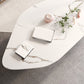 15.74" Tall 1 Single Stone Top Cocktail Table Geometric Coffee Table Clearhalo 'Coffee & Accent Tables' 'Coffee Tables' 'coffee_tables' 'furn' 'furn_coffee_tables' 'Furniture' 'Living Room Furniture' 5361303