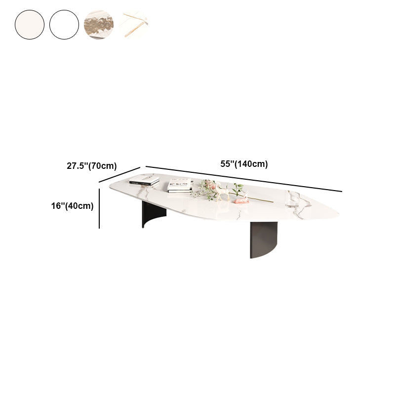 15.74" Tall 1 Single Stone Top Cocktail Table Geometric Coffee Table Clearhalo 'Coffee & Accent Tables' 'Coffee Tables' 'coffee_tables' 'furn' 'furn_coffee_tables' 'Furniture' 'Living Room Furniture' 5361305