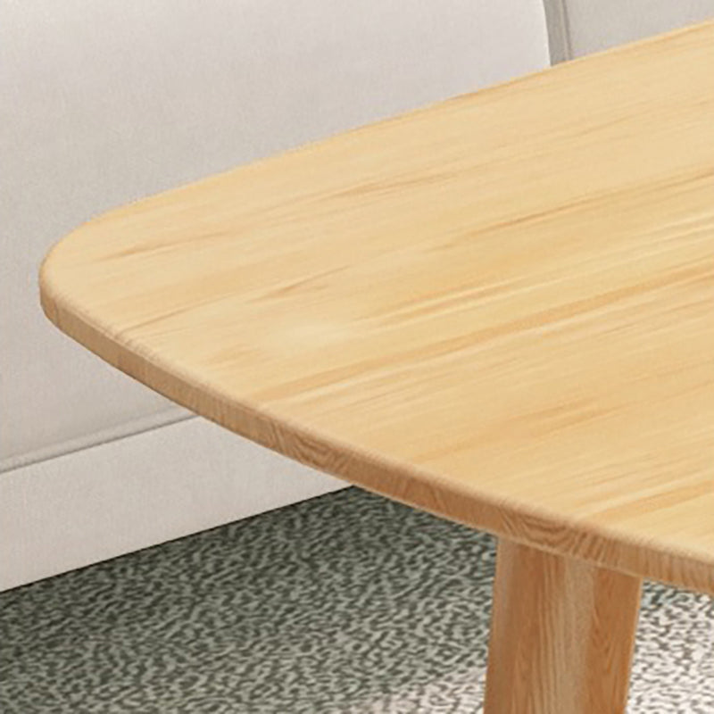 Table basse scandinave à 4 pieds avec étagère, table de cocktail en bois