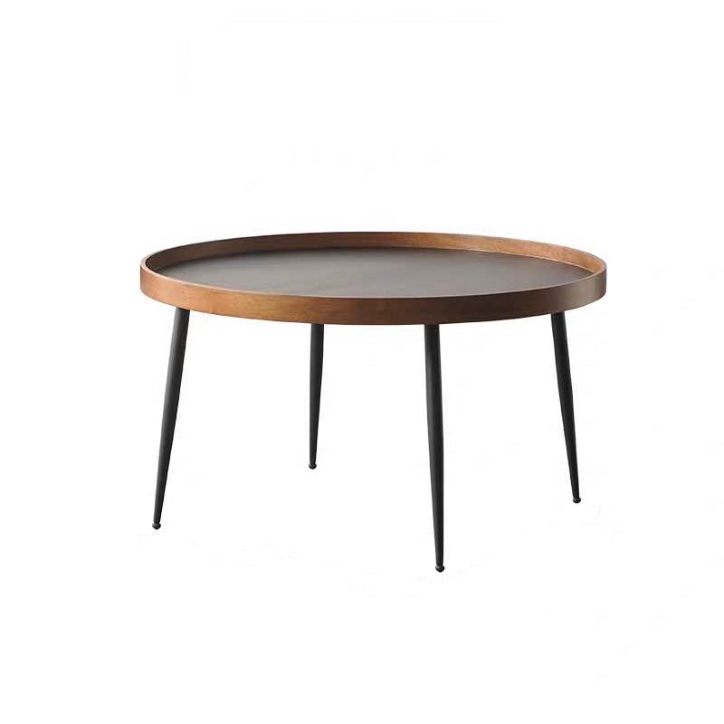 4 gambe 1/2 tavolino rotondo tavolino in legno in legno impostato in marrone