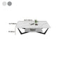 15.74" Tall Cross Legs Cocktail Table Grey/White Rectangular Coffee Table