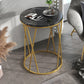 Table de la table latérale ronde contemporaine Marble Table de bout abstraite pour le salon