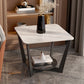 Square Marble Top End Table Metal Frame Sofa Side End Table with Shelf Black Gold White Clearhalo 'Coffee & Accent Tables' 'End & Side Tables' 'end_side_tables' 'furn' 'furn_end_side_tables' 'Furniture' 'Living Room Furniture' 5361559