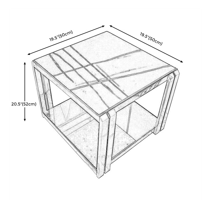 Table de glamour en pierre supérieure en acier