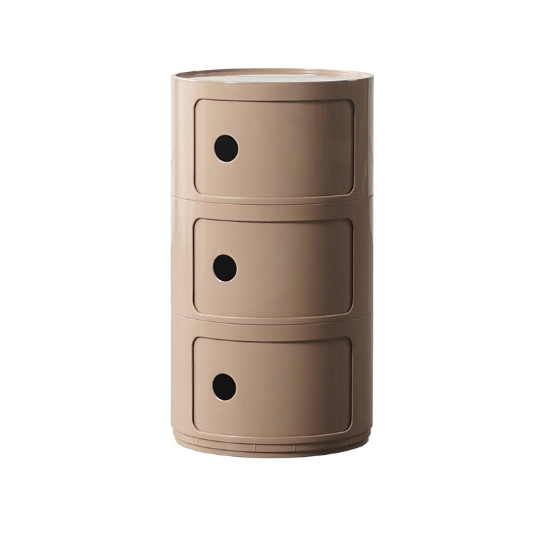 Dia 12.6-Inch Contemporary Plastic Bedside Cabinet 2/3/4-door Nightstand 13"L x 13"W x 23"H Pink Clearhalo 'Bedroom Furniture' 'furn' 'furn_night_stand' 'Furniture' 'night_stand' 'Nightstands' 5361809