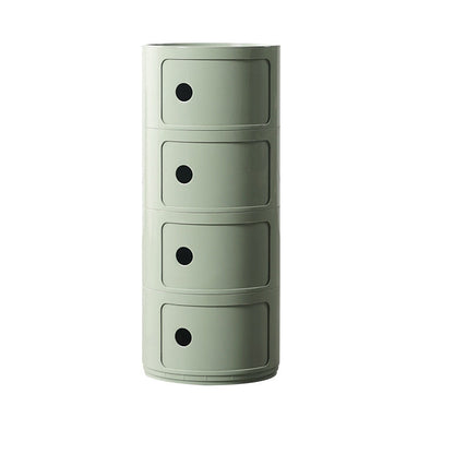 Dia 12.6-Inch Contemporary Plastic Bedside Cabinet 2/3/4-door Nightstand 12.5"L x 12.5"W x 29.5"H Green