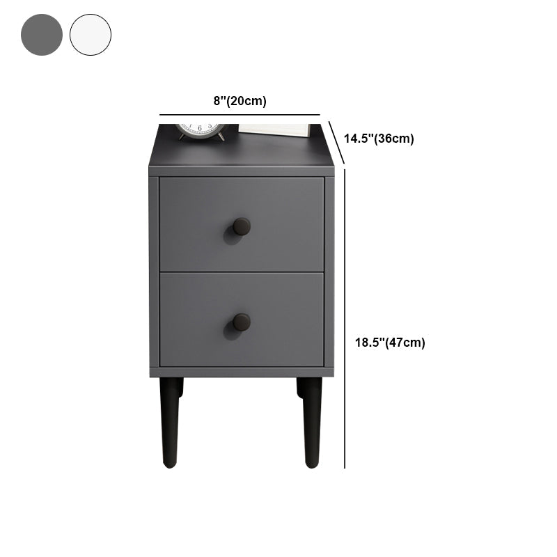 Zeitgenössischer Holz Nachttisch mit Schubladen Akzenttisch Nachttisch