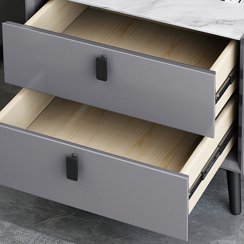 Wood Nightstand Or End Table 18.5" Tall Bed Nightstand with Drawers and Legs Clearhalo 'Bedroom Furniture' 'furn' 'furn_night_stand' 'Furniture' 'night_stand' 'Nightstands' 5361949