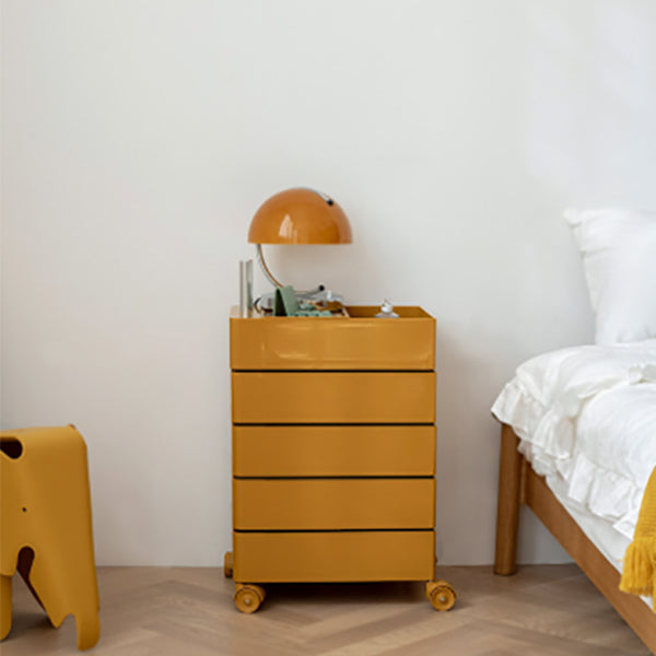 Scandinavian Plastic Night Table 28" Tall Removable Nightstand with Drawers Clearhalo 'Bedroom Furniture' 'furn' 'furn_night_stand' 'Furniture' 'night_stand' 'Nightstands' 5361959