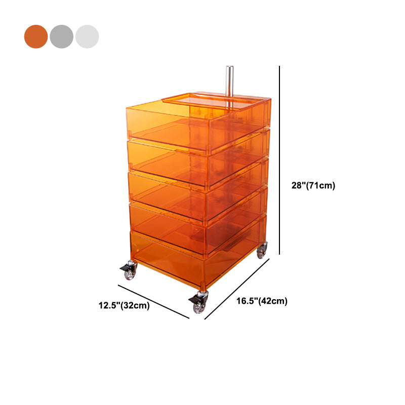 Scandinavian Plastic Night Table 28" Tall Removable Nightstand with Drawers Clearhalo 'Bedroom Furniture' 'furn' 'furn_night_stand' 'Furniture' 'night_stand' 'Nightstands' 5361984