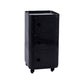 Scandinavian Plastic Night Table 15" Wide Square Nightstand with Drawers Black Casters Included 3 Clearhalo 'Bedroom Furniture' 'furn' 'furn_night_stand' 'Furniture' 'night_stand' 'Nightstands' 5362010