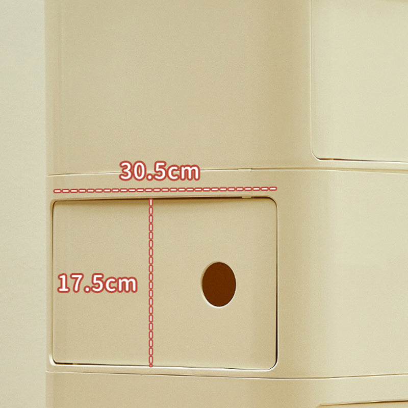 Scandinavian Plastic Night Table 15" Wide Square Nightstand with Drawers Clearhalo 'Bedroom Furniture' 'furn' 'furn_night_stand' 'Furniture' 'night_stand' 'Nightstands' 5362012