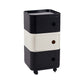 Scandinavian Plastic Night Table 15" Wide Square Nightstand with Drawers Black White Casters Included 3 Clearhalo 'Bedroom Furniture' 'furn' 'furn_night_stand' 'Furniture' 'night_stand' 'Nightstands' 5362013