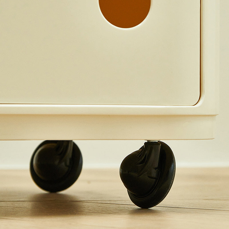 Scandinavian Plastic Night Table 15" Wide Square Nightstand with Drawers Clearhalo 'Bedroom Furniture' 'furn' 'furn_night_stand' 'Furniture' 'night_stand' 'Nightstands' 5362014