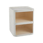Scandinavian Plastic Night Table 15" Wide Square Nightstand with Drawers Cream Casters Not Included 2 Clearhalo 'Bedroom Furniture' 'furn' 'furn_night_stand' 'Furniture' 'night_stand' 'Nightstands' 5362022