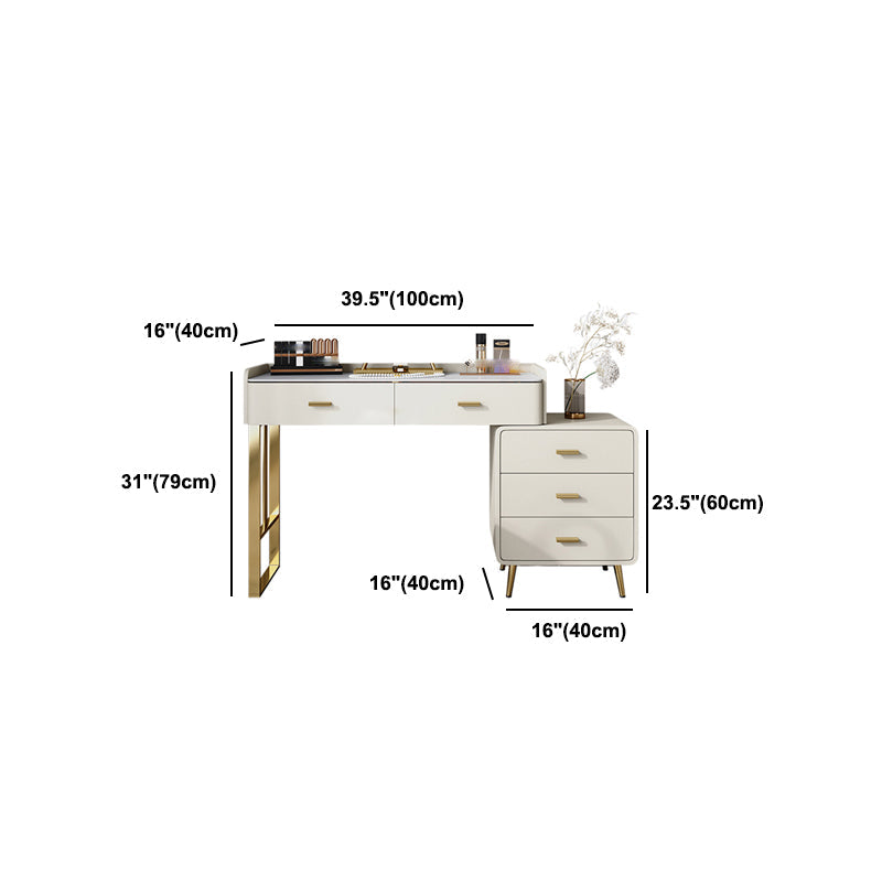 Tavolo da toeletta da toeletta per vanity beige glam tavolo da top di toeletta