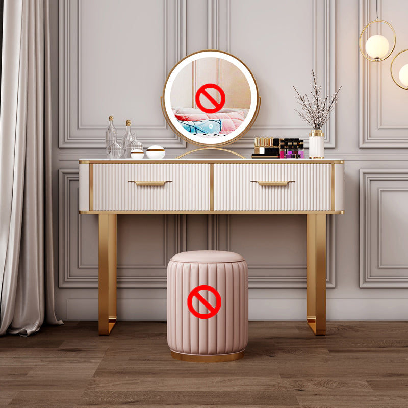 Slate Top Makeup Vanity Set Glam Beige Vanity Dressing Table Set Makeup Vanity Cabinet Not Included Clearhalo 'Bedroom Furniture' 'furn' 'furn_makeup_vanities' 'Furniture' 'Makeup Vanities' 'makeup_vanities' 5362105