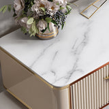 Slate Top Makeup Vanity Set Glam Beige Vanity Dressing Table Set Clearhalo 'Bedroom Furniture' 'furn' 'furn_makeup_vanities' 'Furniture' 'Makeup Vanities' 'makeup_vanities' 5362109