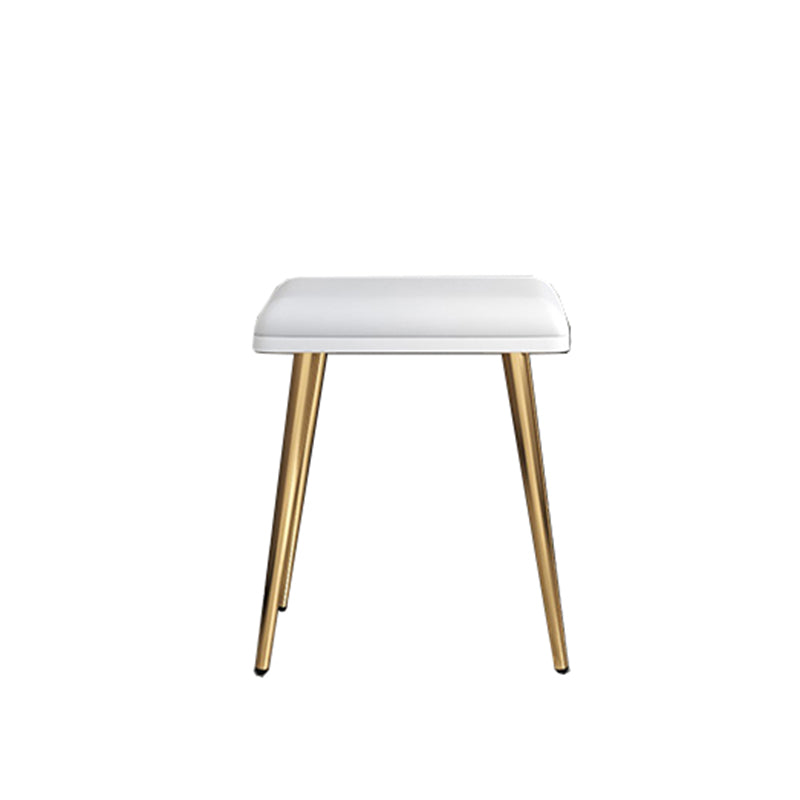 Materiale a base di legno in stile glam tavolo da toeletta bianca/grigia con cassetti e ripiani