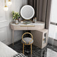 Glam White/Grey Makeup Vanity Desk Slate Top Vanity Makeup Table Set