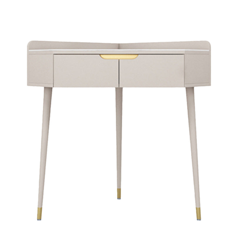 Glam White/Grey Makeup Vanity Desk Slate Top Vanity Makeup Table Set