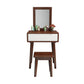 Scandinavian Wooden Makeup Counter Grand Walnut/Natural Vanity Table