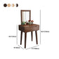 Scandinavian Wooden Makeup Counter Grand Walnut/Natural Vanity Table