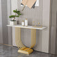 Table de consola blanca/negra de 11.81 pulgadas de ancho Table de sofá consola contemporánea