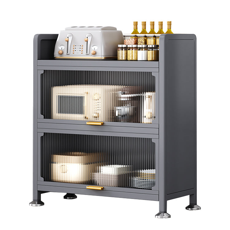 Sideboard glam sideboard da pranzo in legno grigio con porte per soggiorno