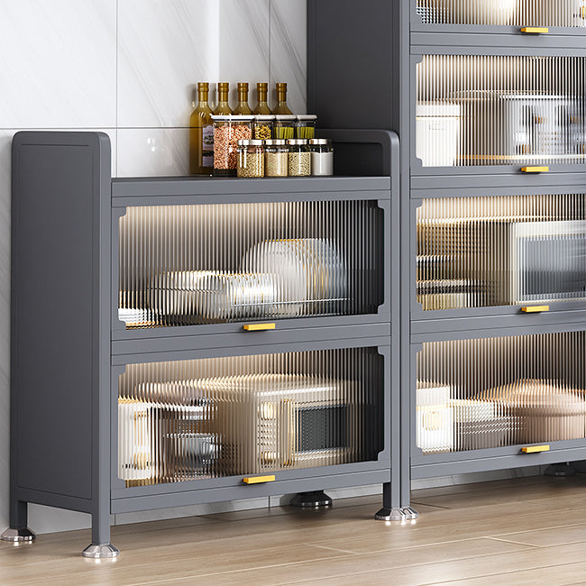 Sideboard glam sideboard da pranzo in legno grigio con porte per soggiorno