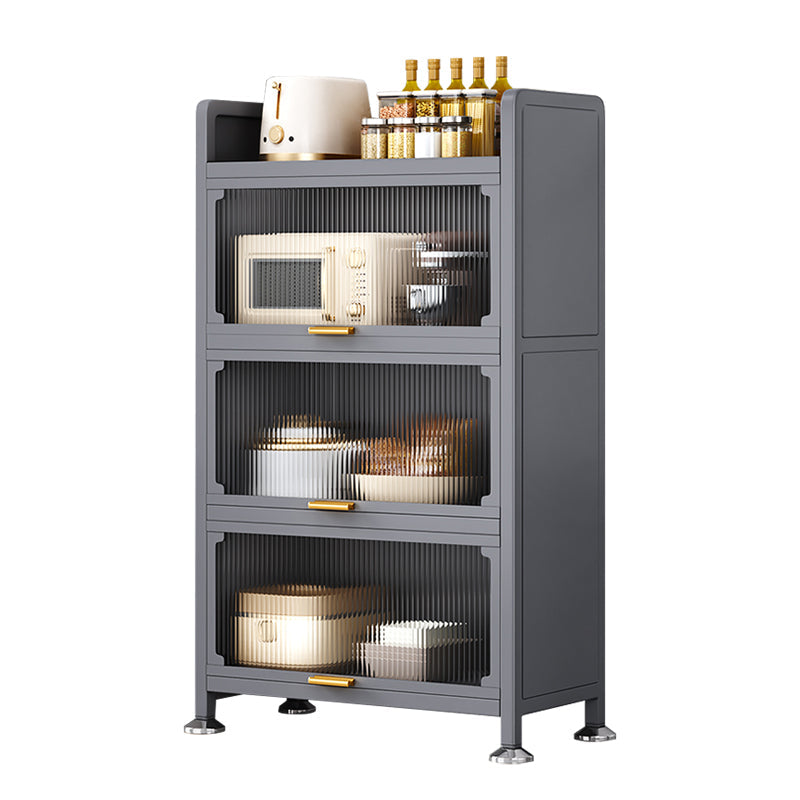 Sideboard glam sideboard da pranzo in legno grigio con porte per soggiorno