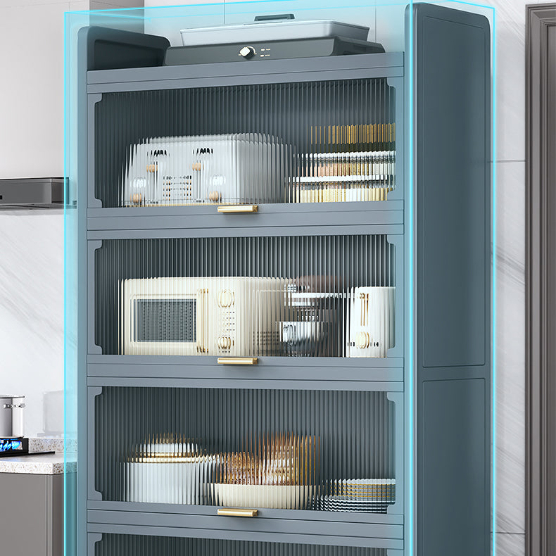 Sideboard glam sideboard da pranzo in legno grigio con porte per soggiorno