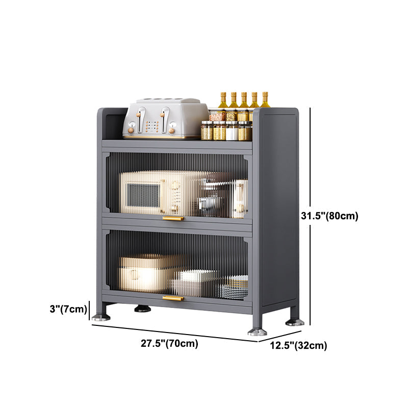 Sideboard glam sideboard da pranzo in legno grigio con porte per soggiorno