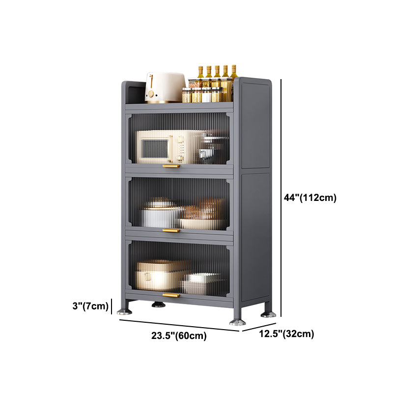 Sideboard glam sideboard da pranzo in legno grigio con porte per soggiorno