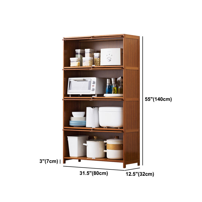 Sideboard moderna di bambù marrone Sideboard da pranzo con porta per soggiorno