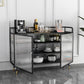 13.78"W Sideboard Glam Style Black Dining Server for Kitchen and Living Room Clearhalo 'buffet_sideboard' 'Buffets & Sideboards' 'furn' 'furn_buffet_sideboard' 'Furniture' 'Kitchen & Dining Furniture' 5367755
