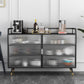 13.78"W Sideboard Glam Style Black Dining Server for Kitchen and Living Room Clearhalo 'buffet_sideboard' 'Buffets & Sideboards' 'furn' 'furn_buffet_sideboard' 'Furniture' 'Kitchen & Dining Furniture' 5367756