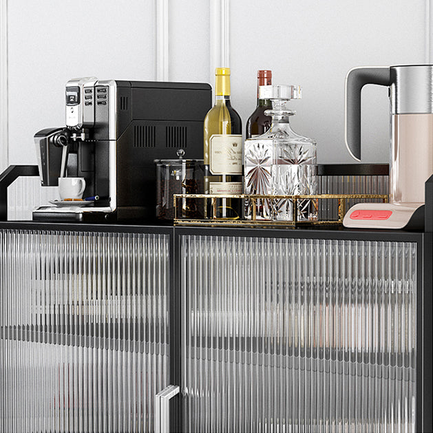 13.78"W Sideboard Glam Style Black Dining Server for Kitchen and Living Room Clearhalo 'buffet_sideboard' 'Buffets & Sideboards' 'furn' 'furn_buffet_sideboard' 'Furniture' 'Kitchen & Dining Furniture' 5367759