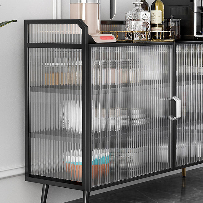 13.78"W Sideboard Glam Style Black Dining Server for Kitchen and Living Room Clearhalo 'buffet_sideboard' 'Buffets & Sideboards' 'furn' 'furn_buffet_sideboard' 'Furniture' 'Kitchen & Dining Furniture' 5367760