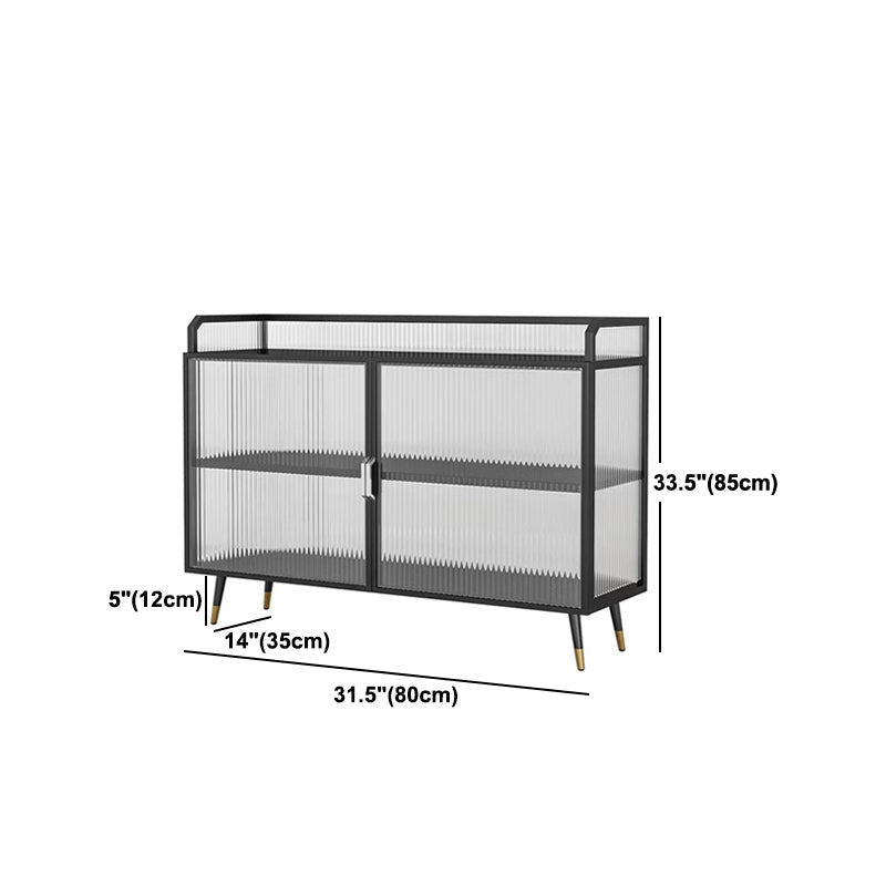 13.78"W Sideboard Glam Style Black Dining Server for Kitchen and Living Room Clearhalo 'buffet_sideboard' 'Buffets & Sideboards' 'furn' 'furn_buffet_sideboard' 'Furniture' 'Kitchen & Dining Furniture' 5367766