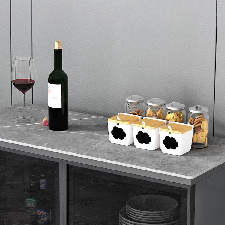 Sideboard di sala da pranzo in pietra moderna con porte per soggiorno