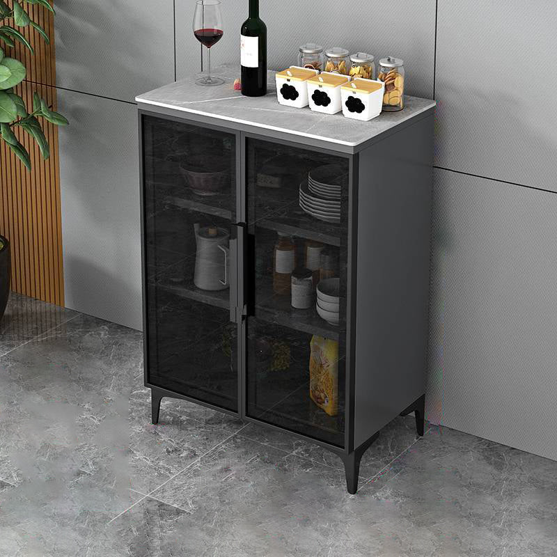 Sideboard di sala da pranzo in pietra moderna con porte per soggiorno