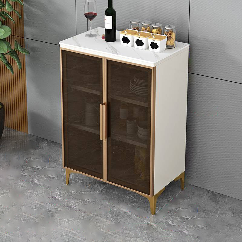 Sideboard di sala da pranzo in pietra moderna con porte per soggiorno
