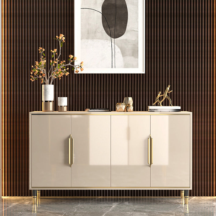 Glam Sideboard in Brown Solid Wood with 1-door Dining Sideboard for Living Room Clearhalo 'buffet_sideboard' 'Buffets & Sideboards' 'furn' 'furn_buffet_sideboard' 'Furniture' 'Kitchen & Dining Furniture' 5367880