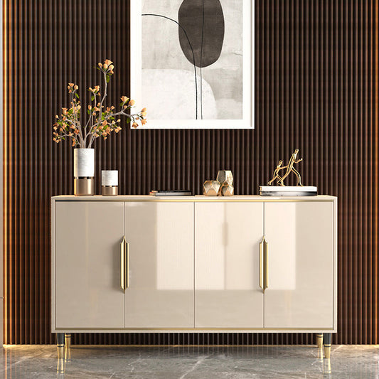 Glam Sideboard in Brown Solid Wood with 1-door Dining Sideboard for Living Room Clearhalo 'buffet_sideboard' 'Buffets & Sideboards' 'furn' 'furn_buffet_sideboard' 'Furniture' 'Kitchen & Dining Furniture' 5367880
