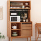 Wood Simple Cupboard 3 Drawer and Doors Kitchen Sideboard for Dining Room