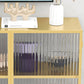 Living Room Metal Kitchen Server 54-inch Height Glass Door Dining Server Clearhalo 'buffet_sideboard' 'Buffets & Sideboards' 'furn' 'furn_buffet_sideboard' 'Furniture' 'Kitchen & Dining Furniture' 5367951