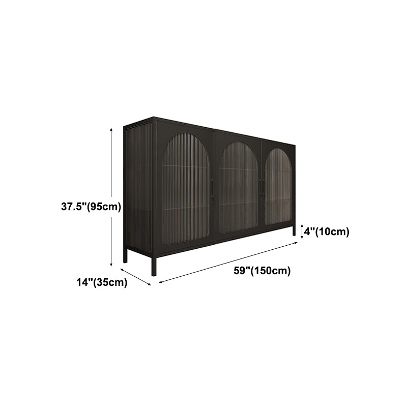 Gabinetto del salotto del soggiorno in ferro mobile moderno server moderno con porta di vetro e conservazione
