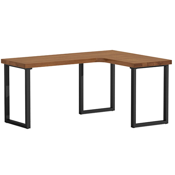 Solid Wood Pedestal Writing Desk Industrial L-Shape Office Desk Right Hand Return Clearhalo 'furn' 'furn_office_desk' 'Furniture' 'Office Desks' 'Office Furniture' 'office_desk' 5368015
